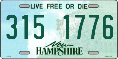 NH license plate 3151776