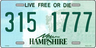 NH license plate 3151777