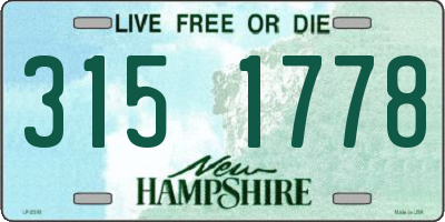 NH license plate 3151778