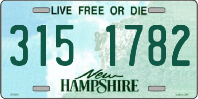 NH license plate 3151782