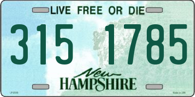 NH license plate 3151785