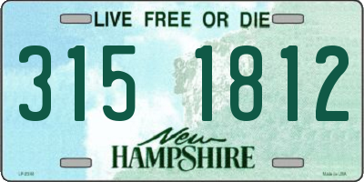 NH license plate 3151812