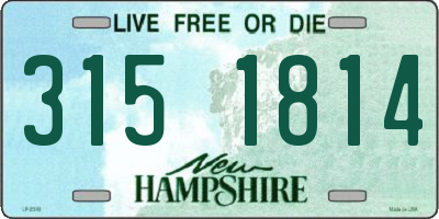 NH license plate 3151814