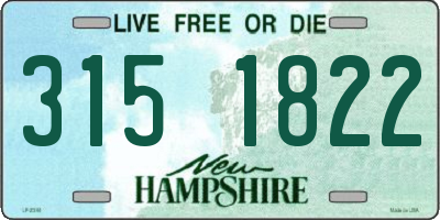 NH license plate 3151822