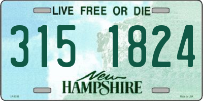 NH license plate 3151824
