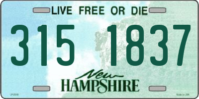 NH license plate 3151837