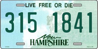 NH license plate 3151841
