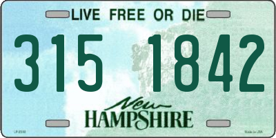 NH license plate 3151842