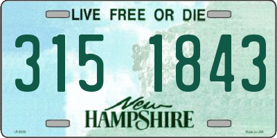 NH license plate 3151843