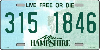 NH license plate 3151846