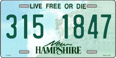 NH license plate 3151847