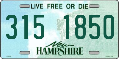 NH license plate 3151850