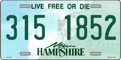 NH license plate 3151852