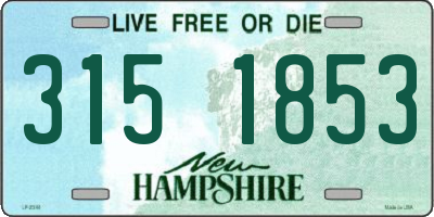 NH license plate 3151853