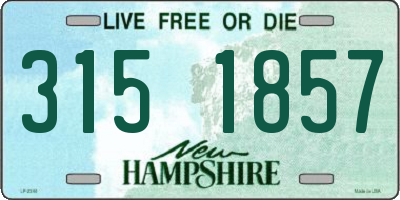 NH license plate 3151857