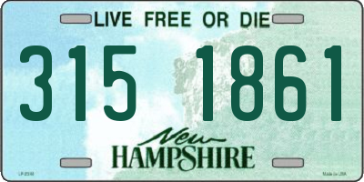 NH license plate 3151861