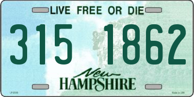 NH license plate 3151862
