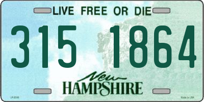 NH license plate 3151864