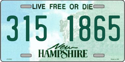 NH license plate 3151865