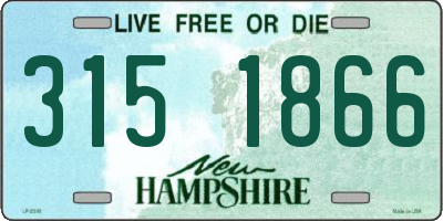 NH license plate 3151866