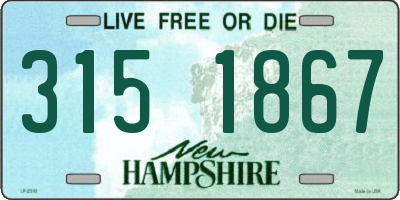 NH license plate 3151867