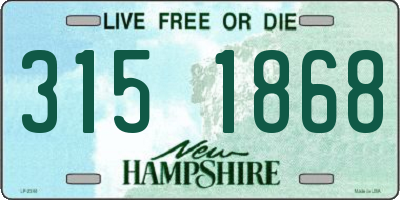NH license plate 3151868
