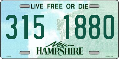 NH license plate 3151880