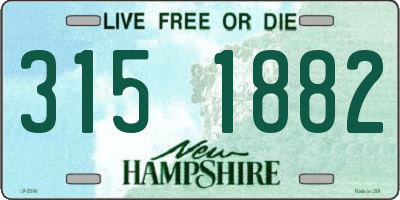 NH license plate 3151882
