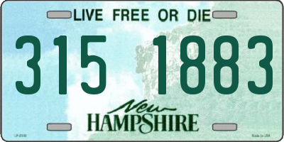 NH license plate 3151883