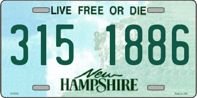 NH license plate 3151886