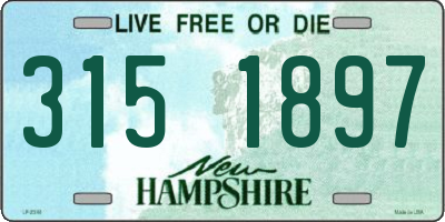 NH license plate 3151897