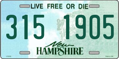 NH license plate 3151905