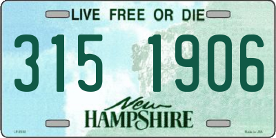 NH license plate 3151906