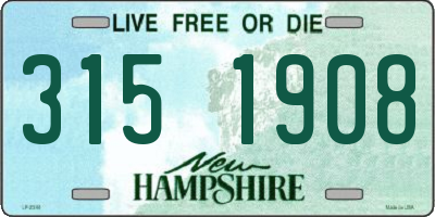 NH license plate 3151908