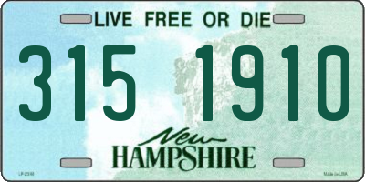 NH license plate 3151910