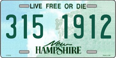 NH license plate 3151912