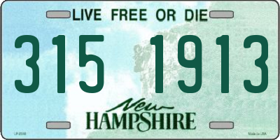 NH license plate 3151913