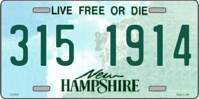 NH license plate 3151914