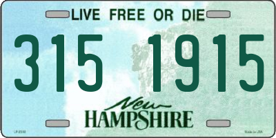 NH license plate 3151915
