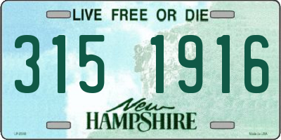 NH license plate 3151916