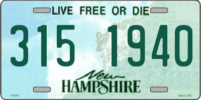 NH license plate 3151940