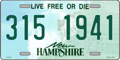 NH license plate 3151941