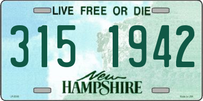 NH license plate 3151942