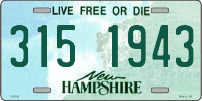 NH license plate 3151943