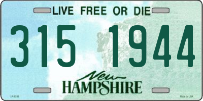 NH license plate 3151944