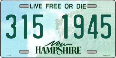 NH license plate 3151945