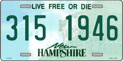 NH license plate 3151946