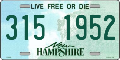 NH license plate 3151952