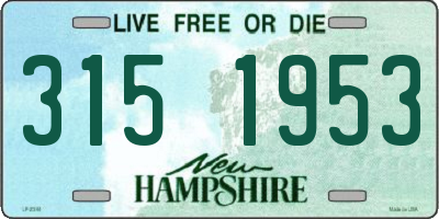 NH license plate 3151953