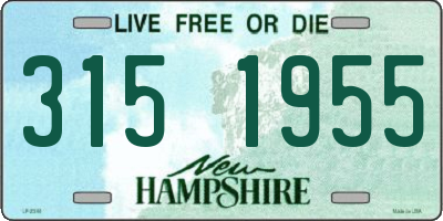 NH license plate 3151955